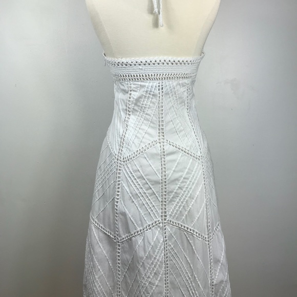 NWOT BCBGMAXAZRIA Sz XS Halter Crochet Dress - Picture 3 of 8